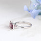 Solid Gold Toi Et Moi Princess Garnet & Pear Lab Grown Ruby Engagement Ring