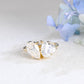 Solid Gold Toi Et Moi Pear & Marquise Cut Moissanite Engagement Ring