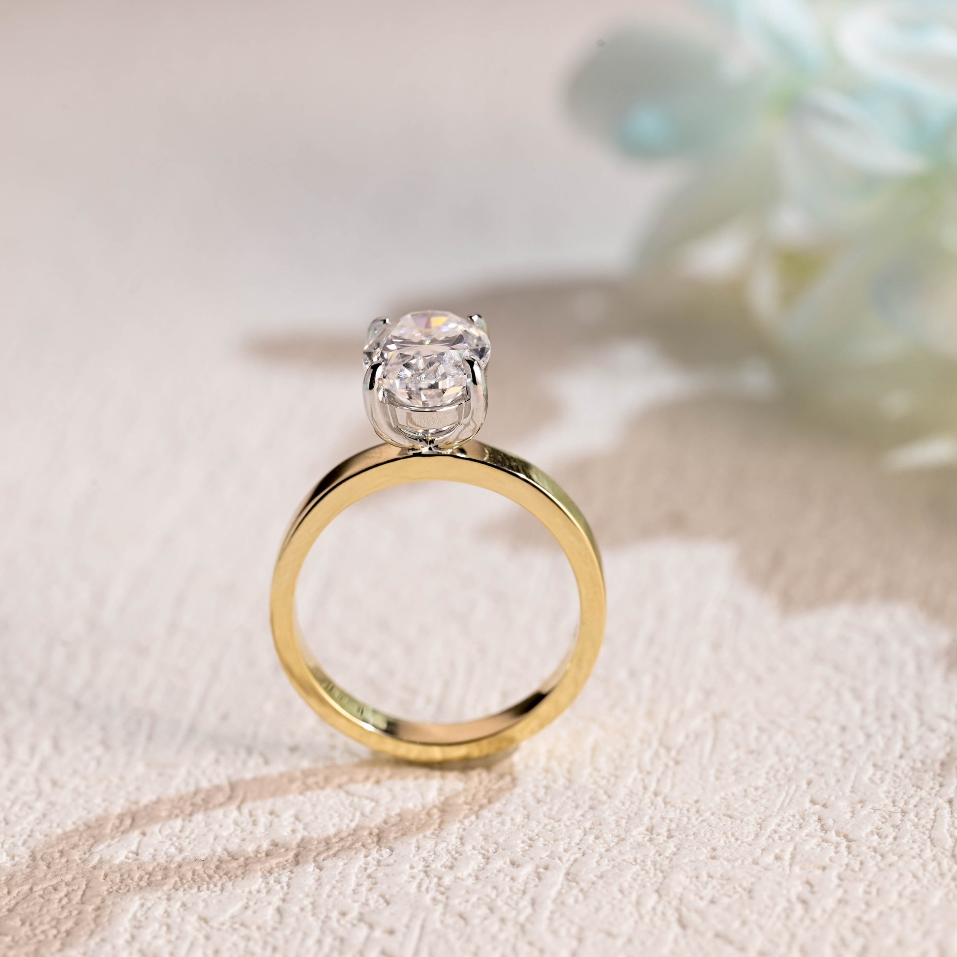 Oval-cut-moissanite-engagement-ring-solid-gold-ring-promise-ring-gift