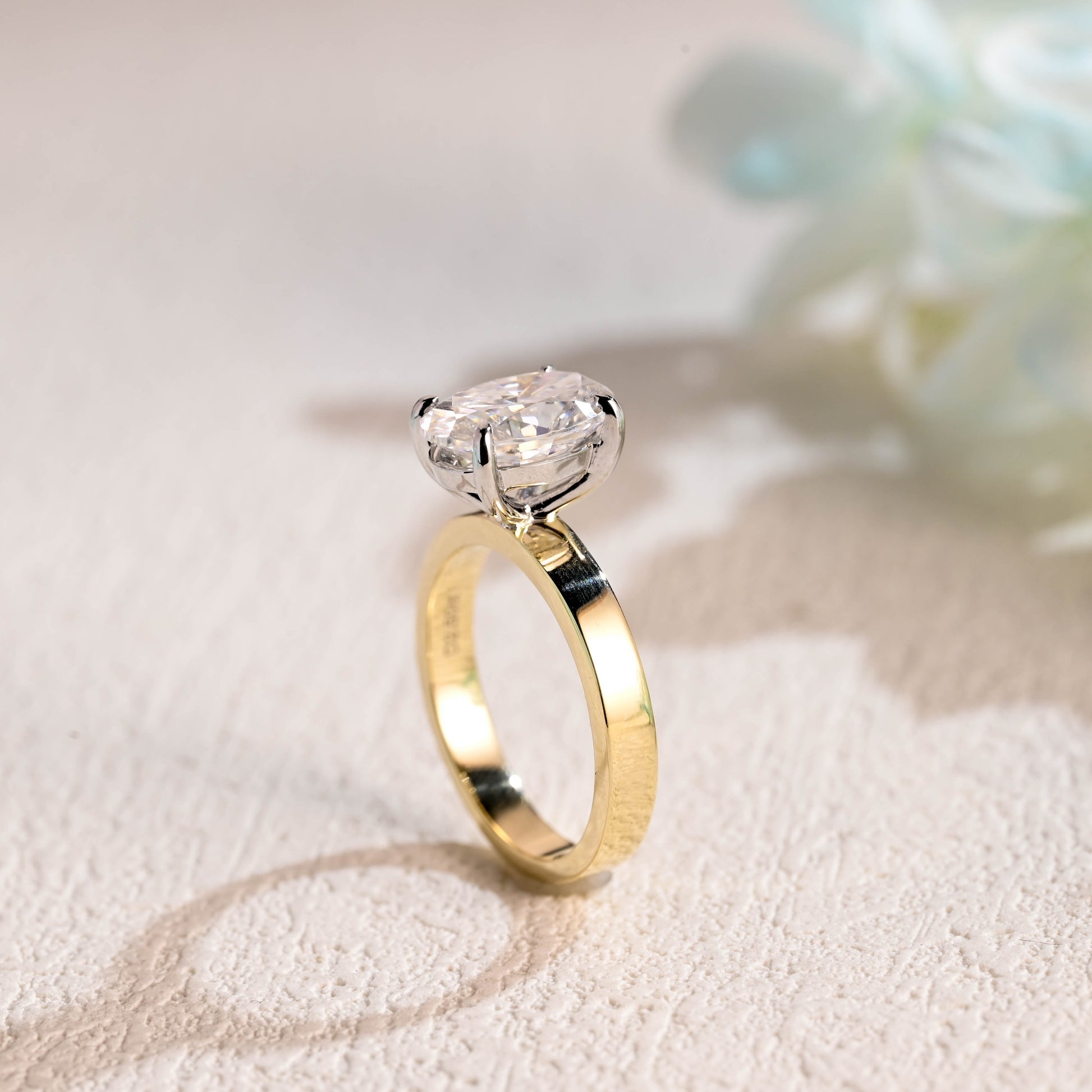 Oval-cut-moissanite-engagement-ring-solid-gold-ring-promise-ring-gift