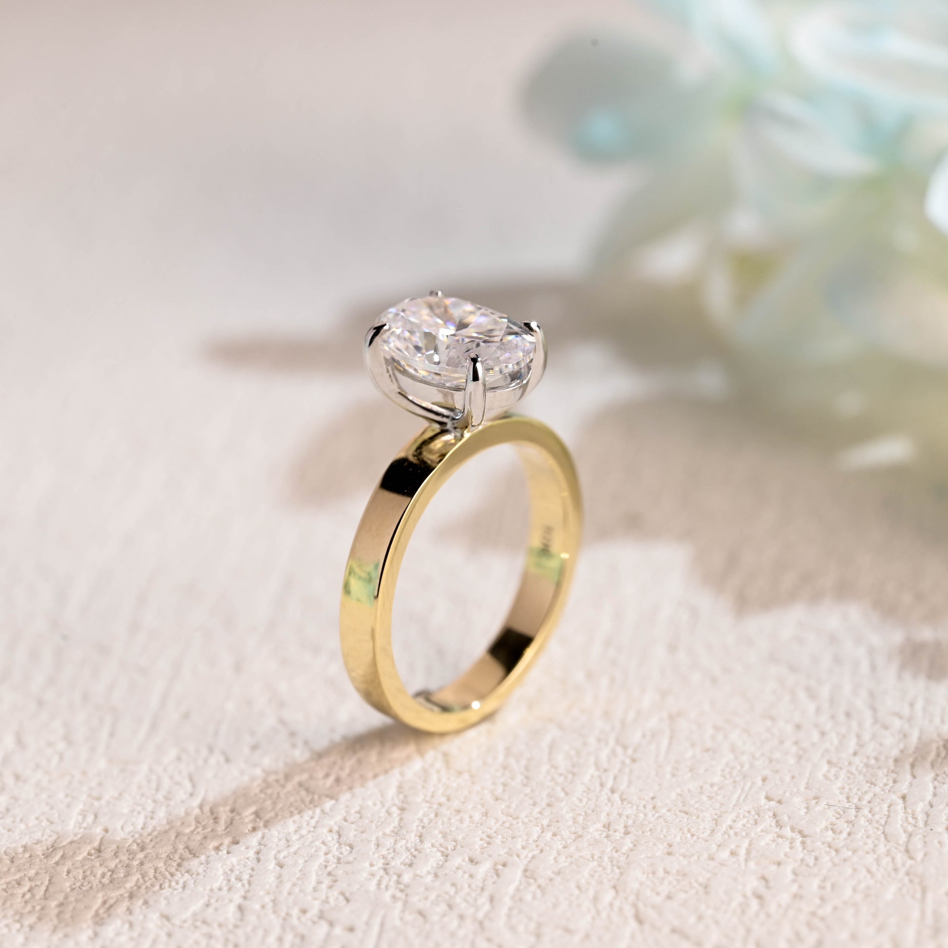 Oval-cut-moissanite-engagement-ring-solid-gold-ring-promise-ring-gift