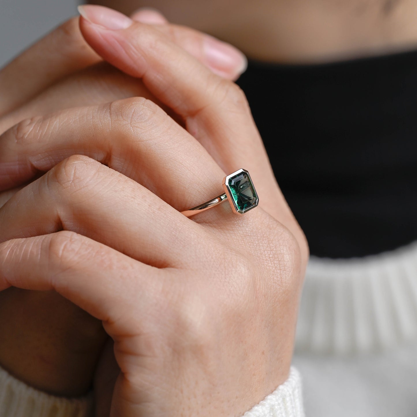 solid-gold-lab-grown-emerald-engagement-ring-promise-ring-bezel-ring