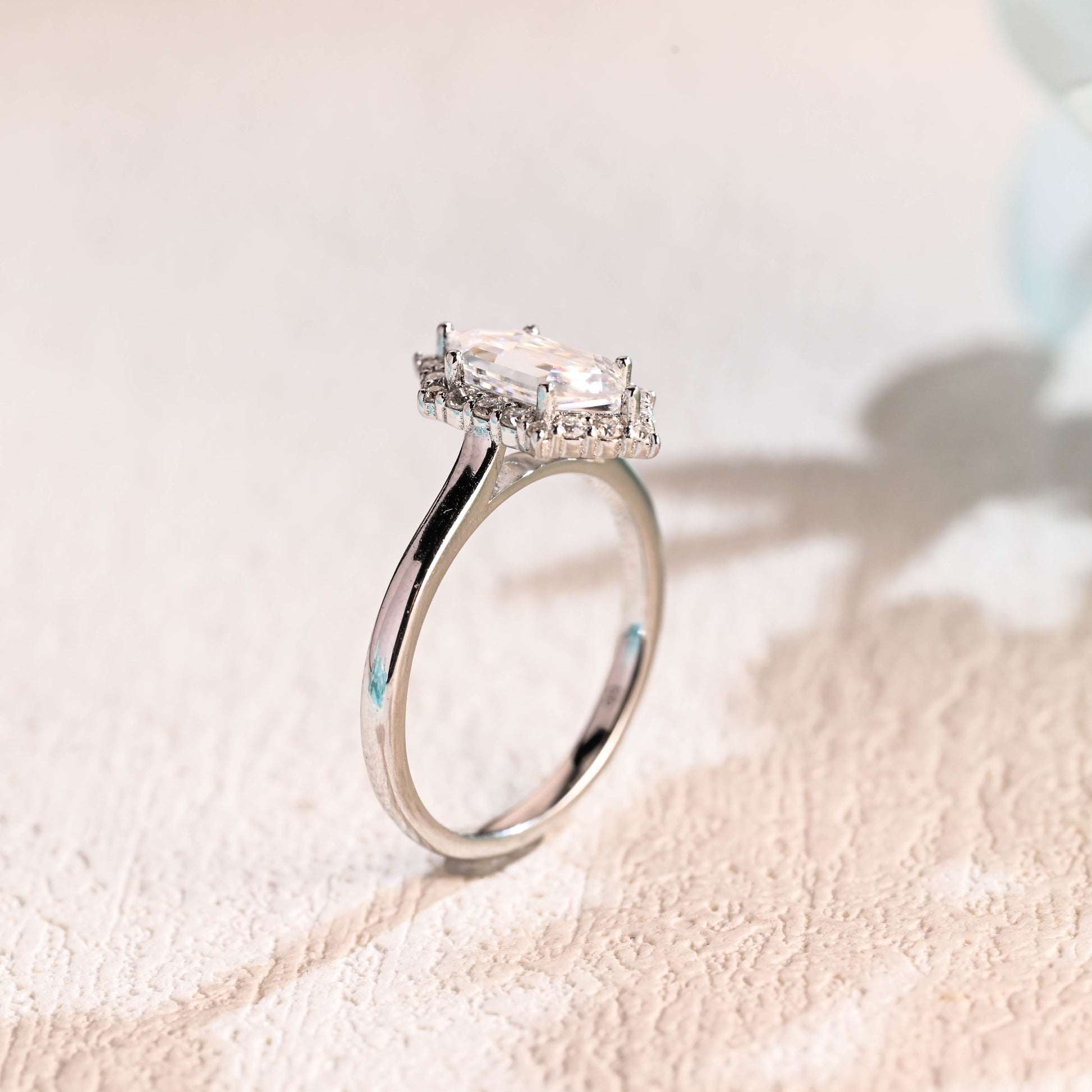 solid-gold-hexagonal-cut-moissanite-engagement-ring-halo-ring-marquise-cut-ring