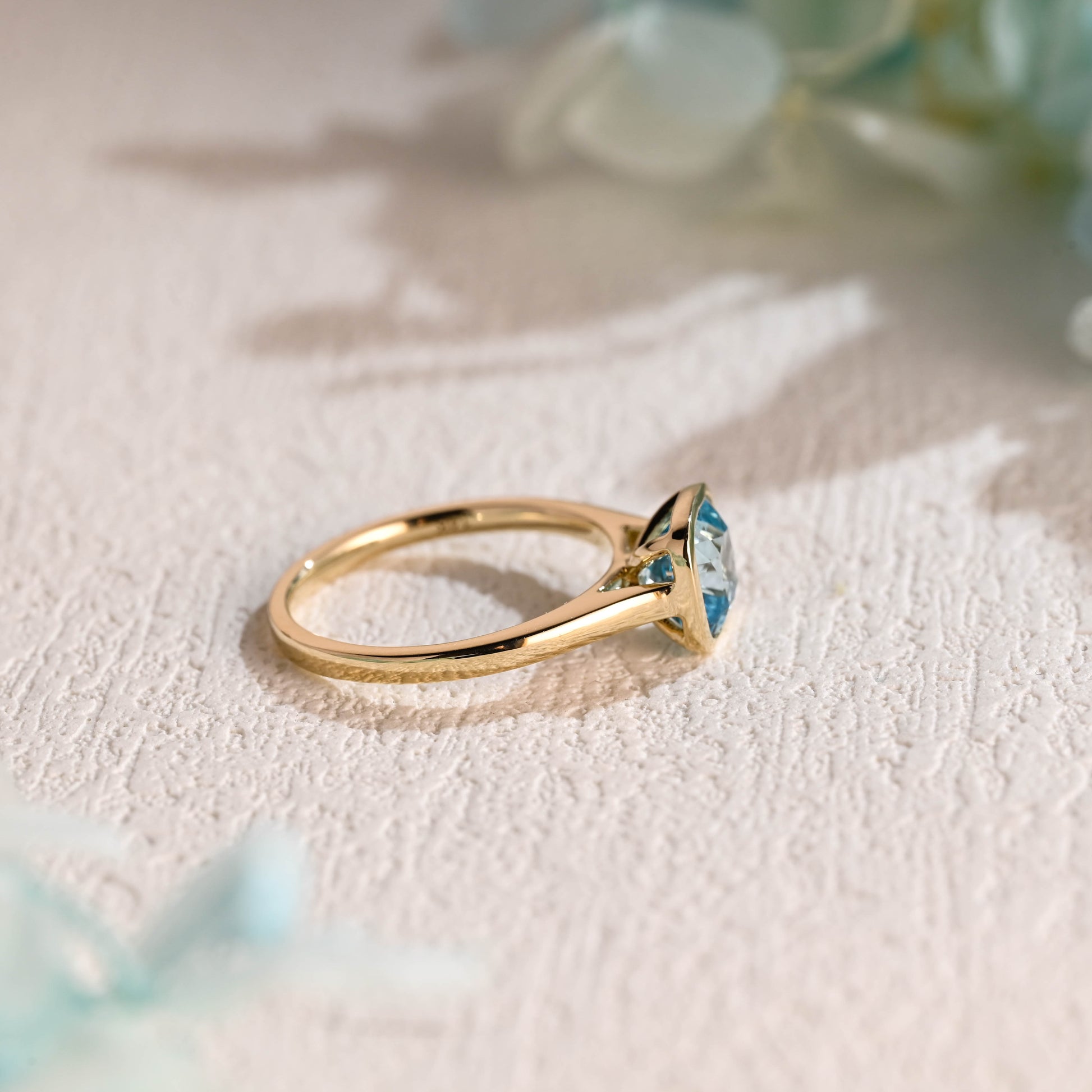 solid-gold-cushion-cut-aquamarine-ring-bezel-ring-cathedral-ring-sapphire-ring