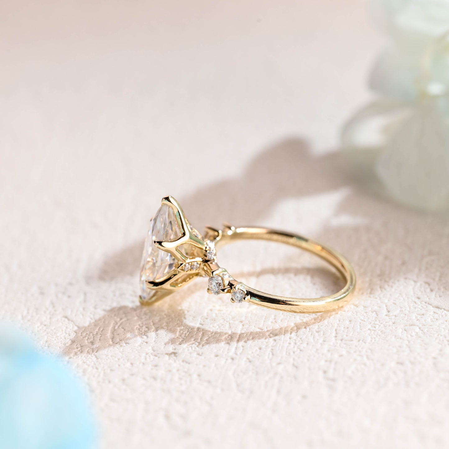 Marquise-cut-moissanite-engagement-ring-solid-gold-ring-promise-ring-gift