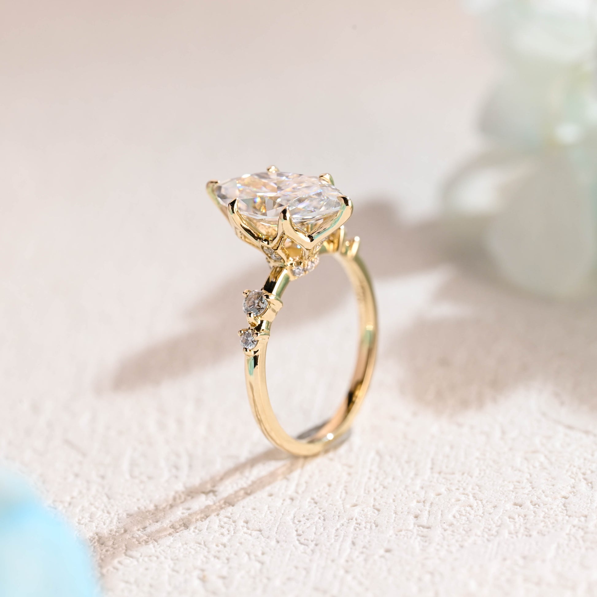 Marquise-cut-moissanite-engagement-ring-solid-gold-ring-promise-ring-gift