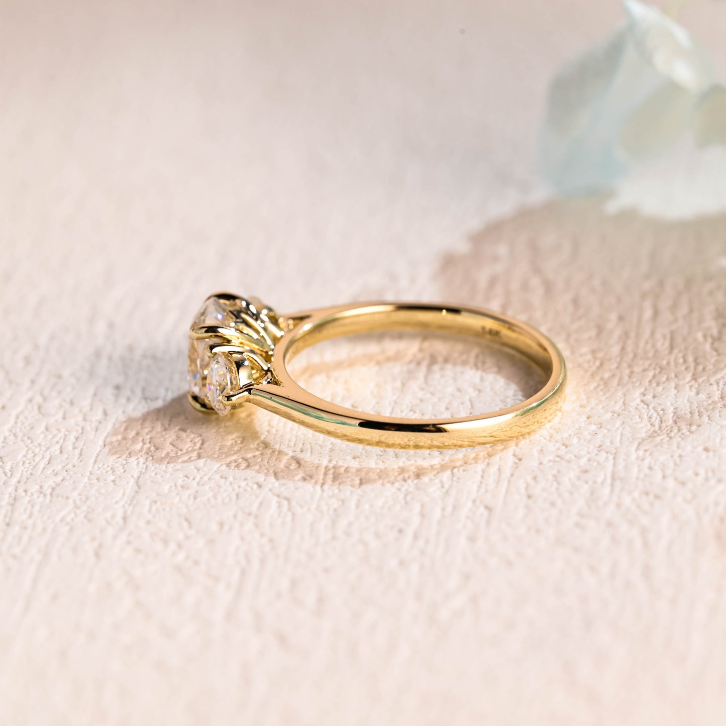 Cushion-cut-moissanite-engagement-ring-solid-gold-ring-promise-ring-gift