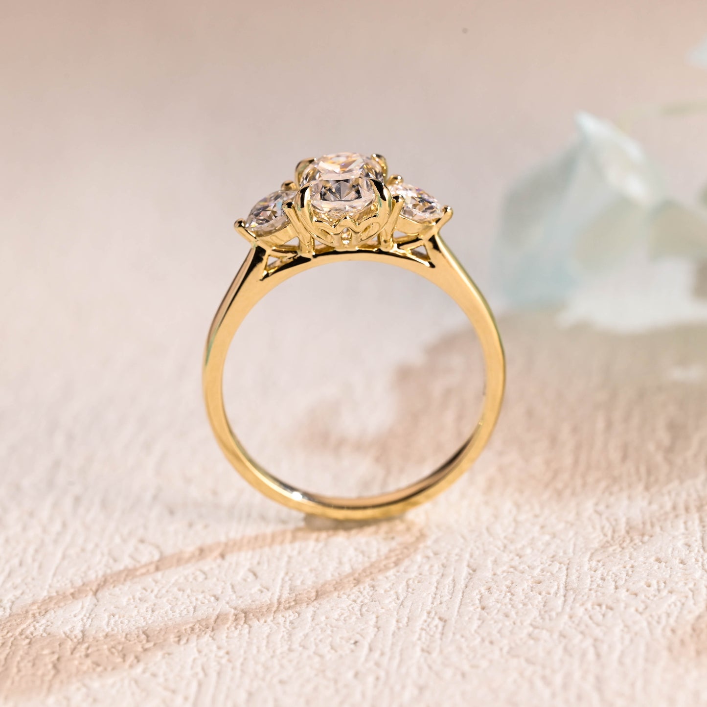 Cushion-cut-moissanite-engagement-ring-solid-gold-ring-promise-ring-gift