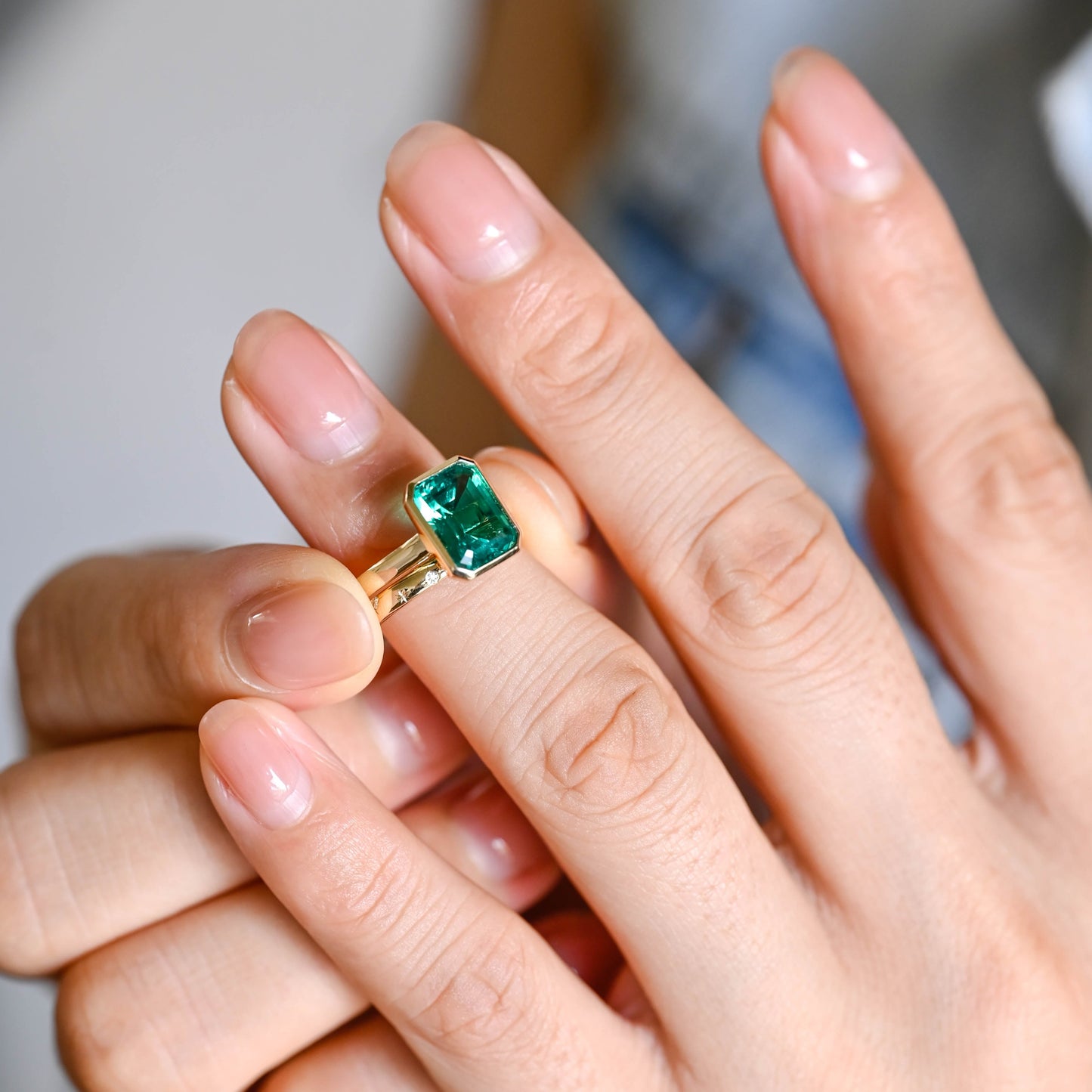 Emerald-Engagement-Ring-Set-Wedding-Ring-Set-Bridal-Set-Gift