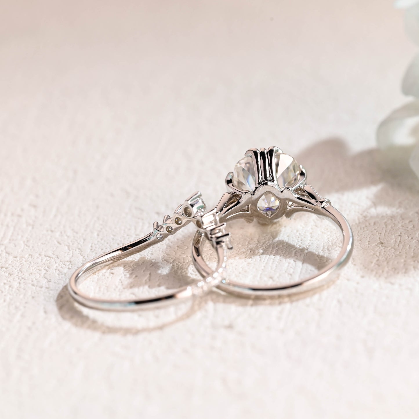 Cushion-Cut-Moissanite-Engagement-Ring-Set-Wedding-Ring-Set-Bridal-Set-Gift