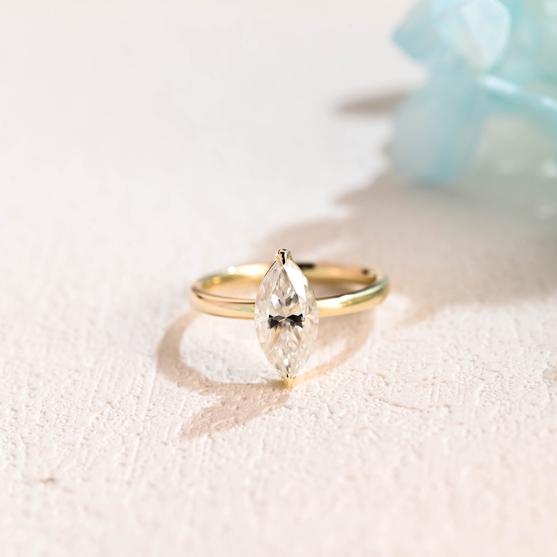 Marquise-cut-moissanite-engagement-ring-solid-gold-ring-promise-ring-gift