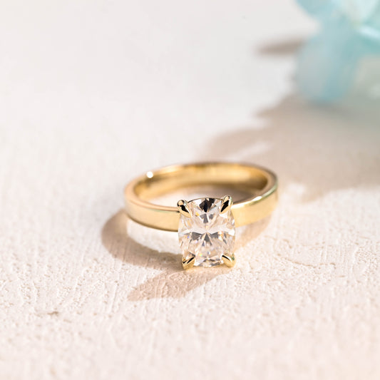 Cushion-cut-moissanite-engagement-ring-solid-gold-ring-promise-ring-gift