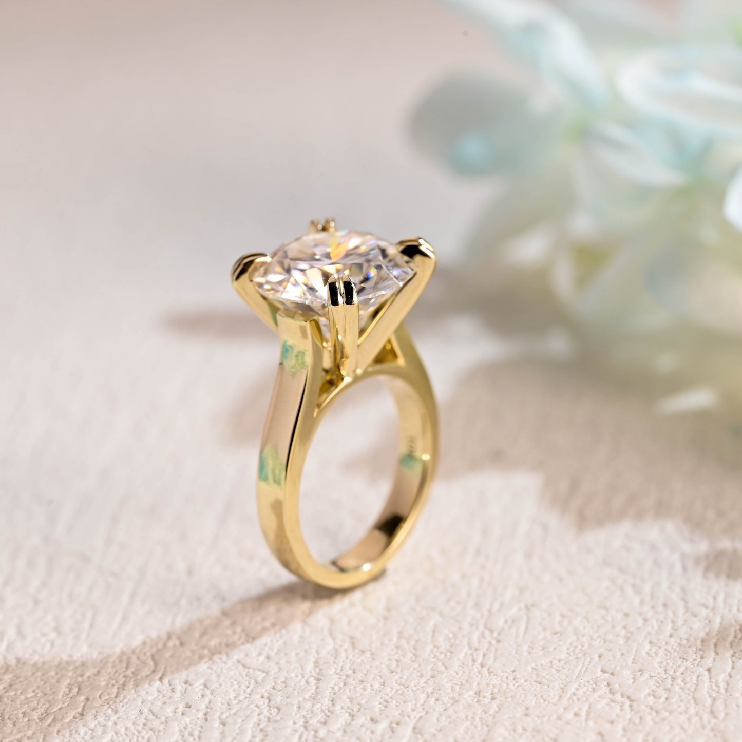 Round-cut-moissanite-engagement-ring-solid-gold-ring-promise-ring-gift