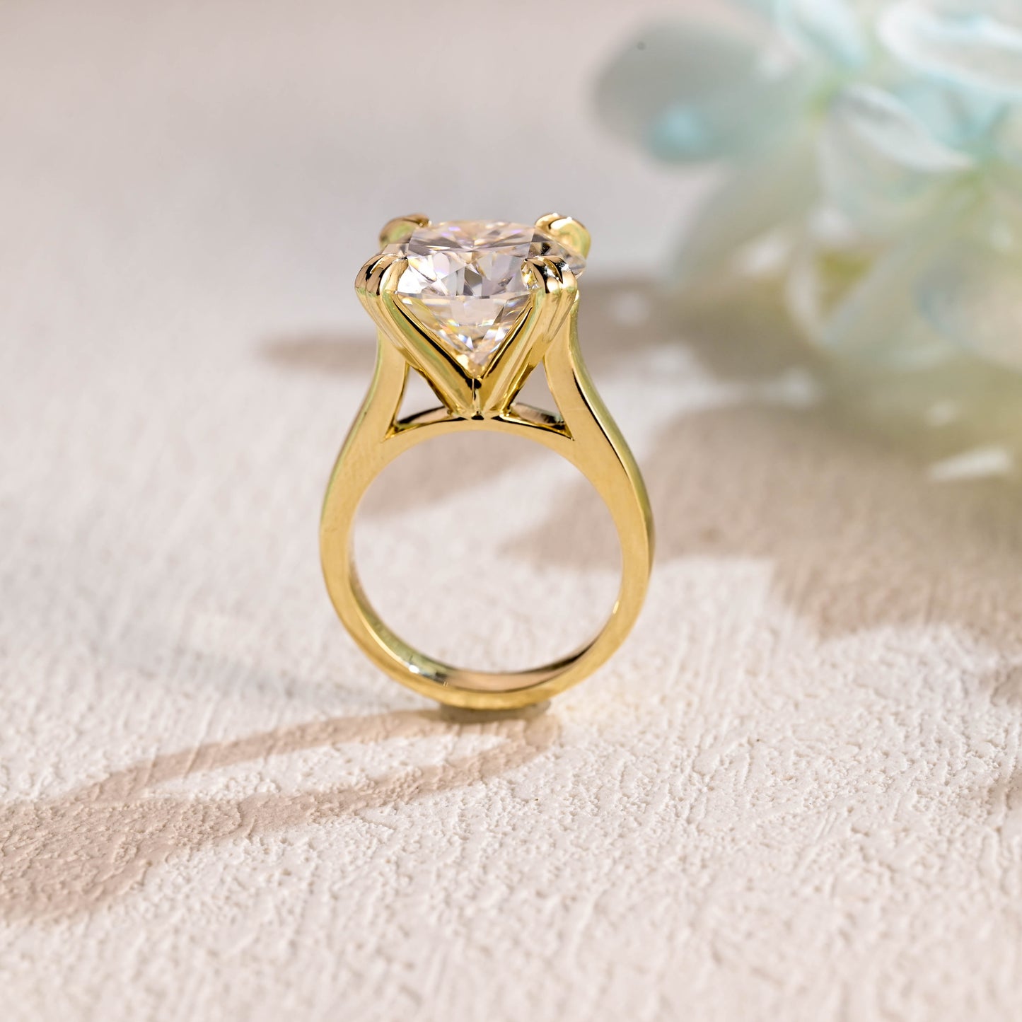 Round-cut-moissanite-engagement-ring-solid-gold-ring-promise-ring-gift