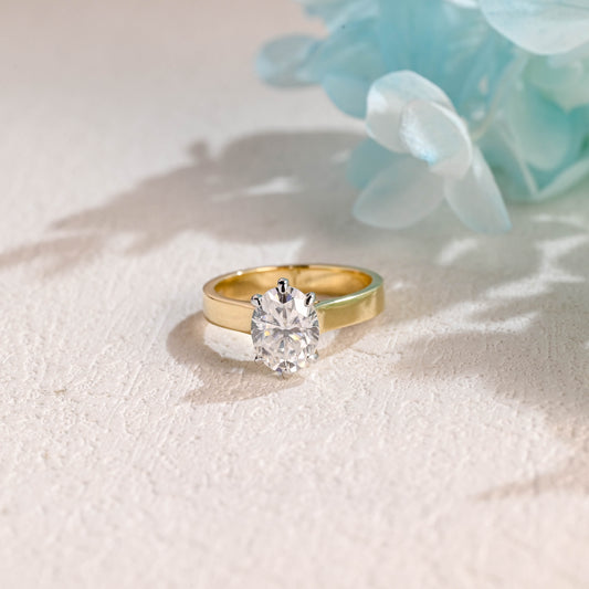 Solid-Gold-Oval-Cut-Moissanite-Engagement-Ring-Promise-Ring-Gift