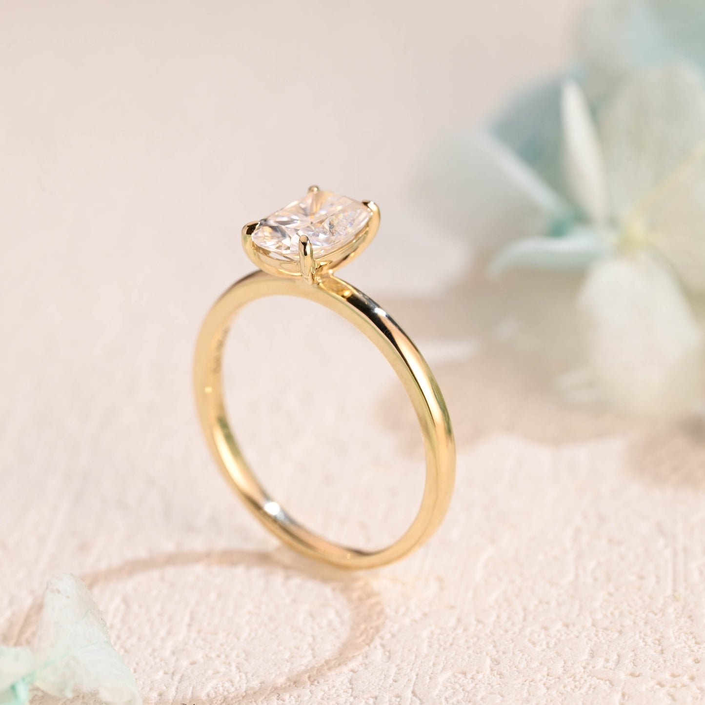 solid-gold-ring-solitaire-ring-elongated-cushion-cut-moissanite-engagement-ring