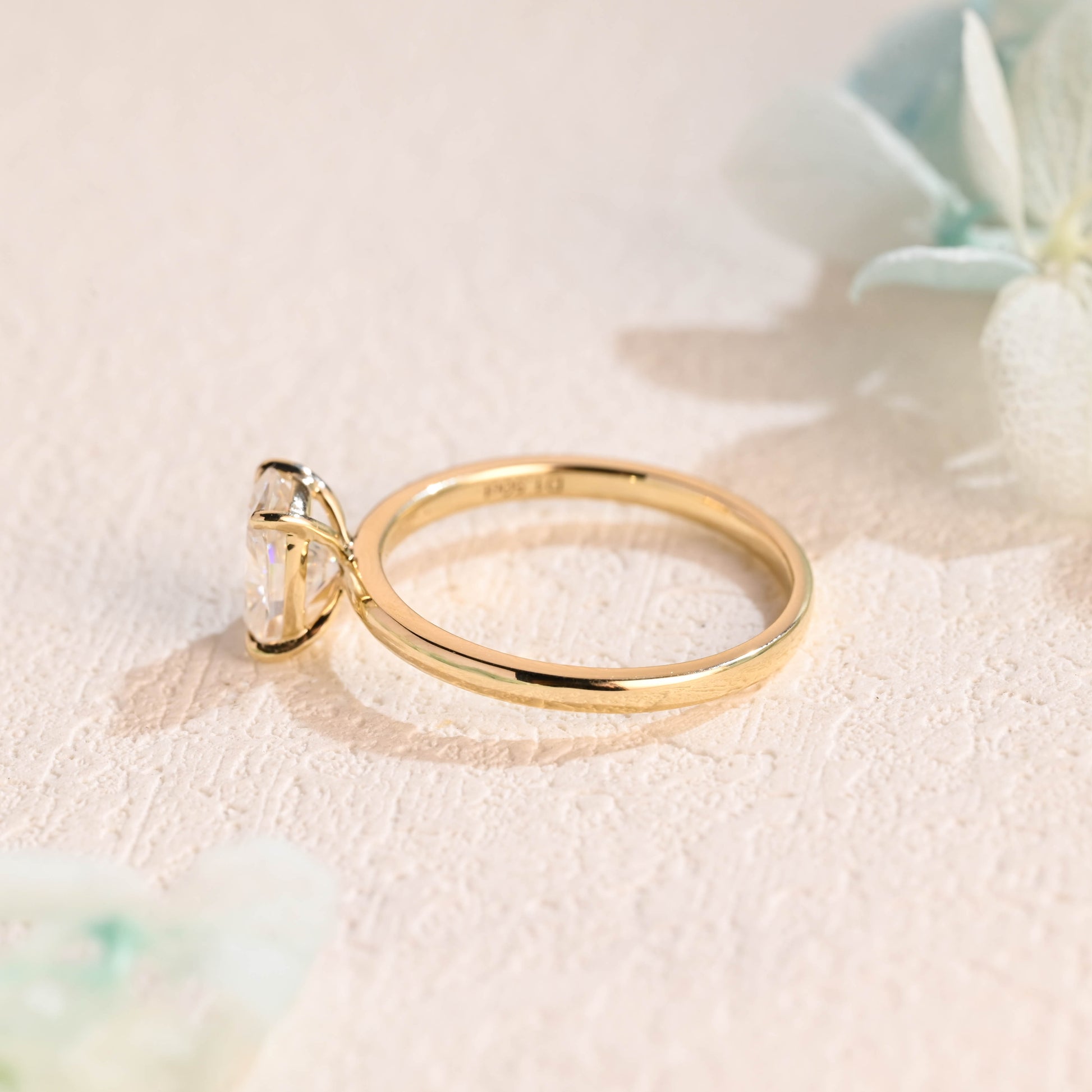 solid-gold-ring-solitaire-ring-elongated-cushion-cut-moissanite-engagement-ring