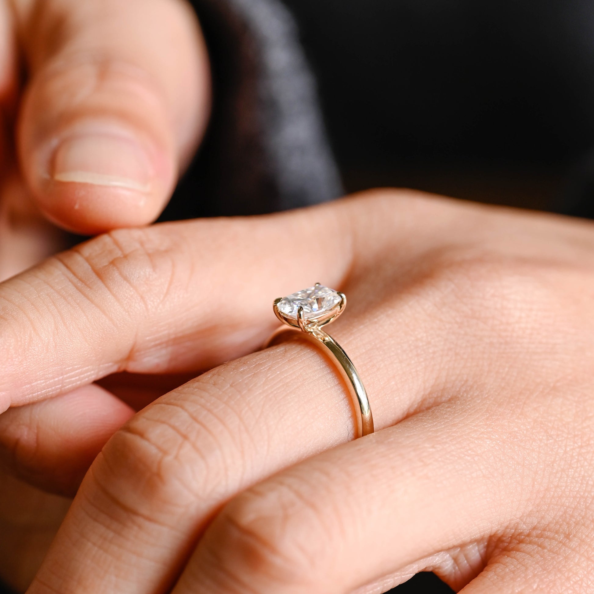 solid-gold-ring-solitaire-ring-elongated-cushion-cut-moissanite-engagement-ring