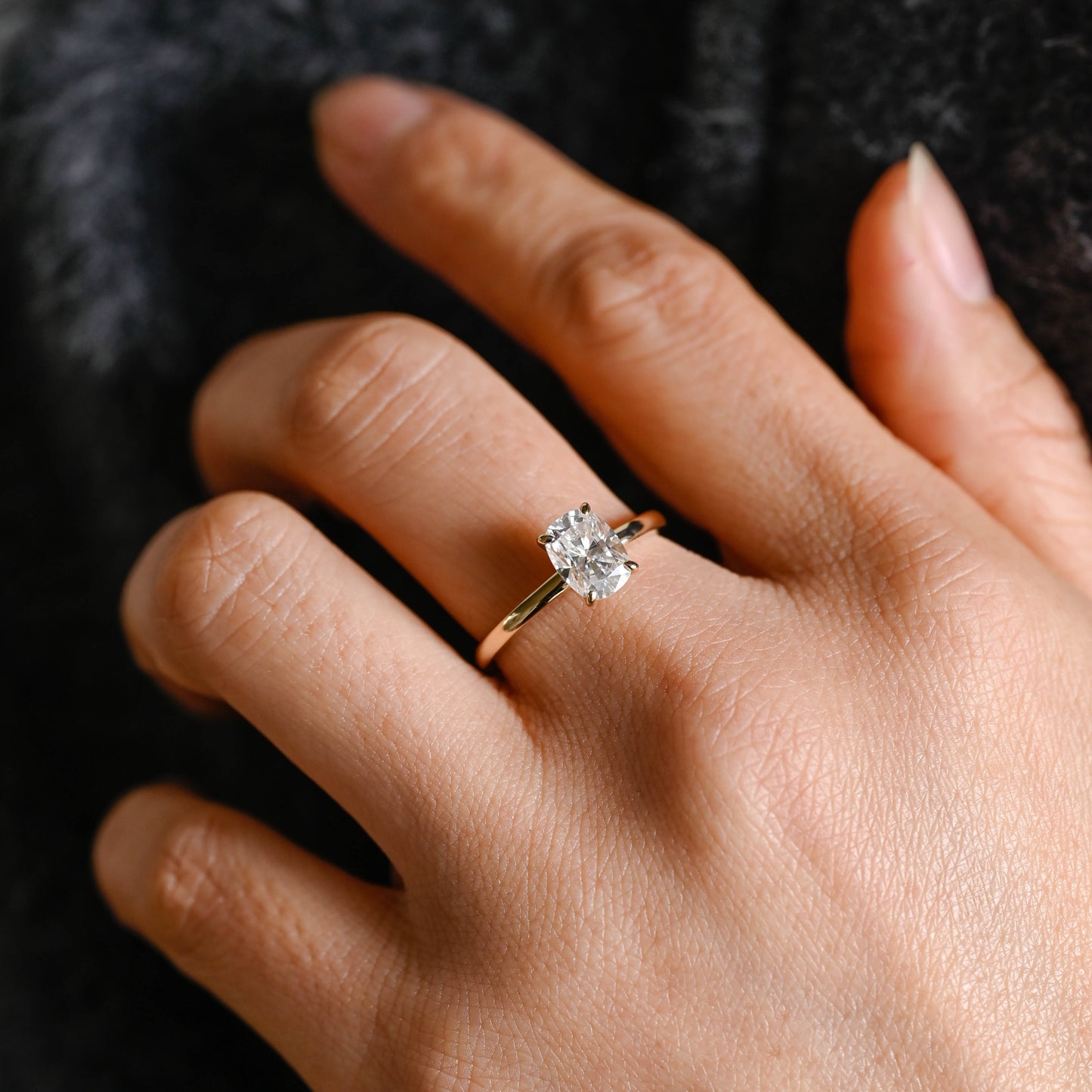 solid-gold-ring-solitaire-ring-elongated-cushion-cut-moissanite-engagement-ring