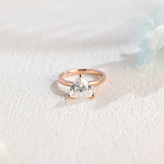 solid-gold-solitaire-Trilliant-moissanite-engagement-ring