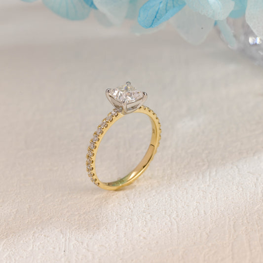 solid-gold-two-tone-princess-cut-moissanite-engagement-ring