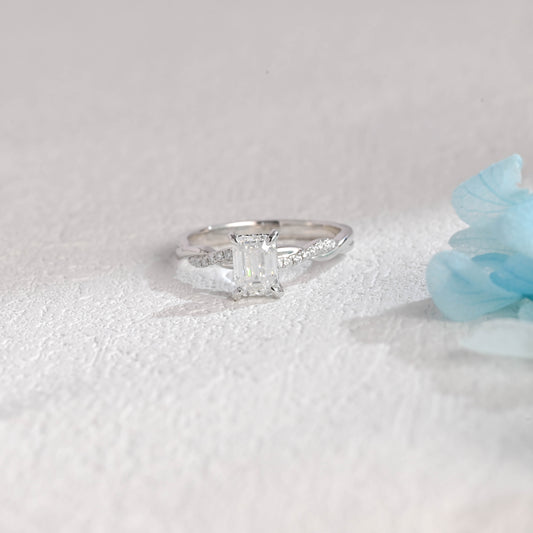 solid-gold-emerald-cut-moissanite-engagement-ring-twist-shank-promise-ring