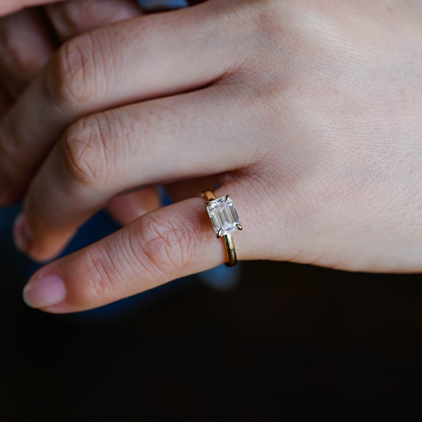 east-west-emerald-cut-moissanite-engagement-ring-wedding-ring