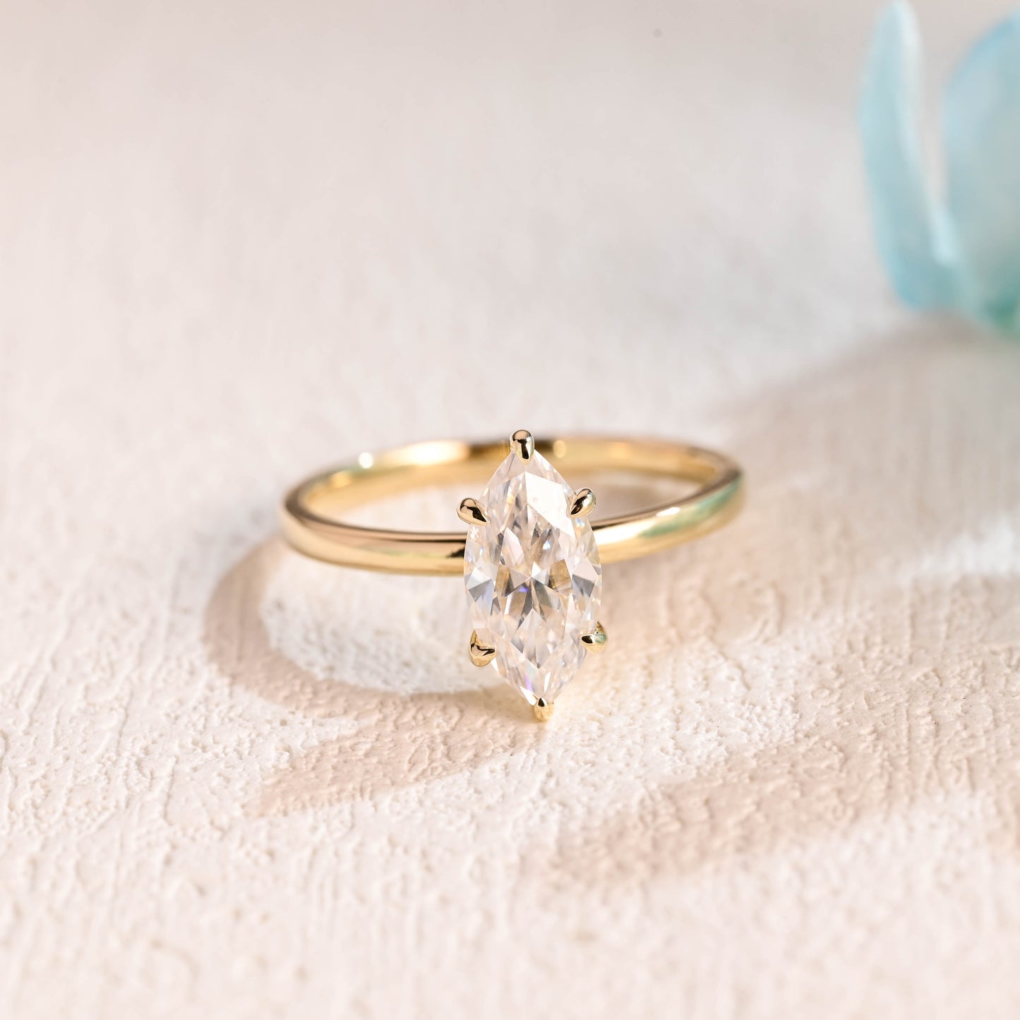 Marquise-cut-moissanite-engagement-ring-solid-gold-ring-promise-ring-gift