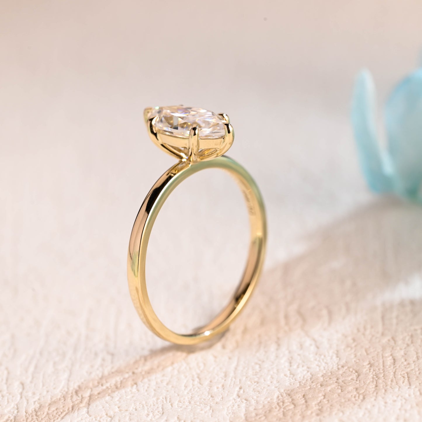 Marquise-cut-moissanite-engagement-ring-solid-gold-ring-promise-ring-gift