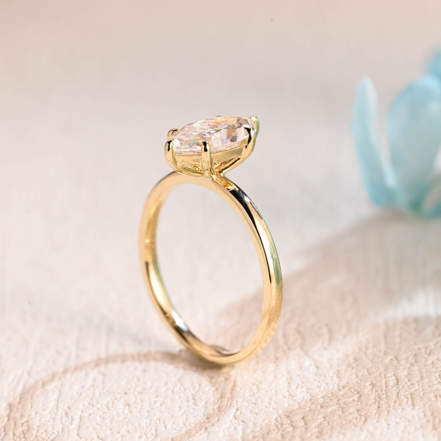 Marquise-cut-moissanite-engagement-ring-solid-gold-ring-promise-ring-gift