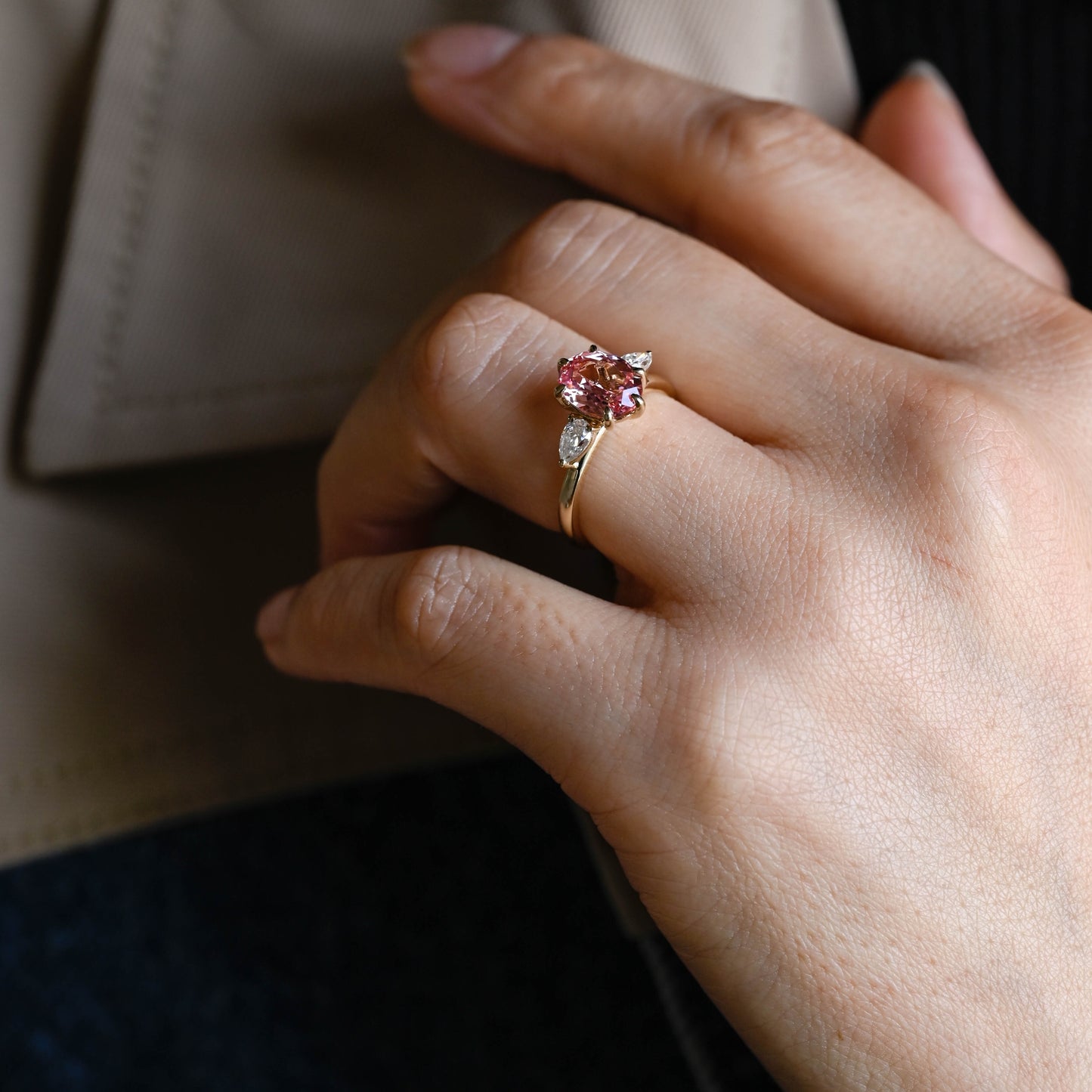 lab-grown-pink-sapphire-engagement-ring-oval-cut-three-stone-wedding-ring