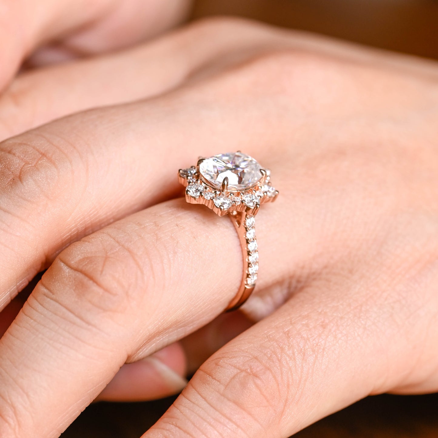 snowflake-inspired-oval-cut-moissanite-engagement-ring