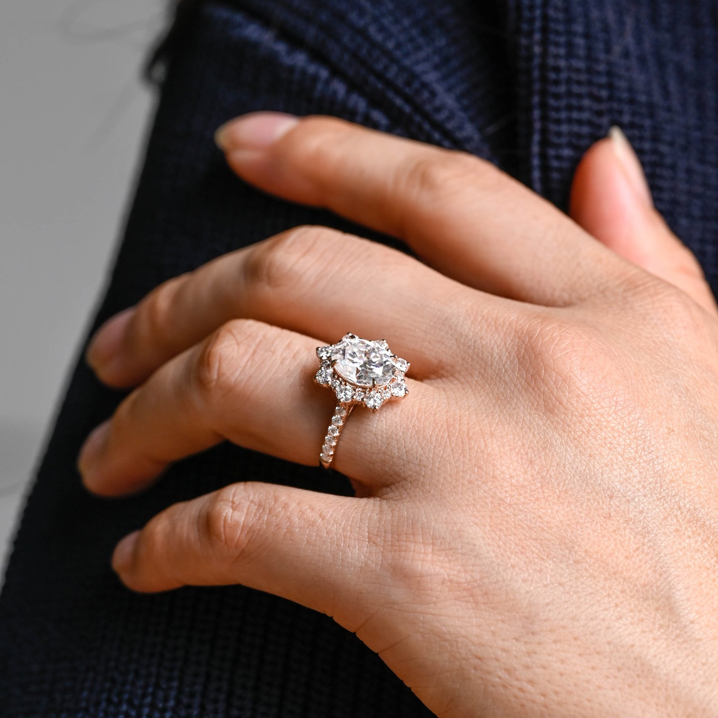 snowflake-inspired-oval-cut-moissanite-engagement-ring