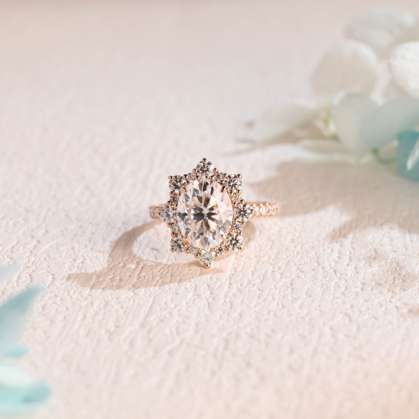 snowflake-inspired-oval-cut-moissanite-engagement-ring