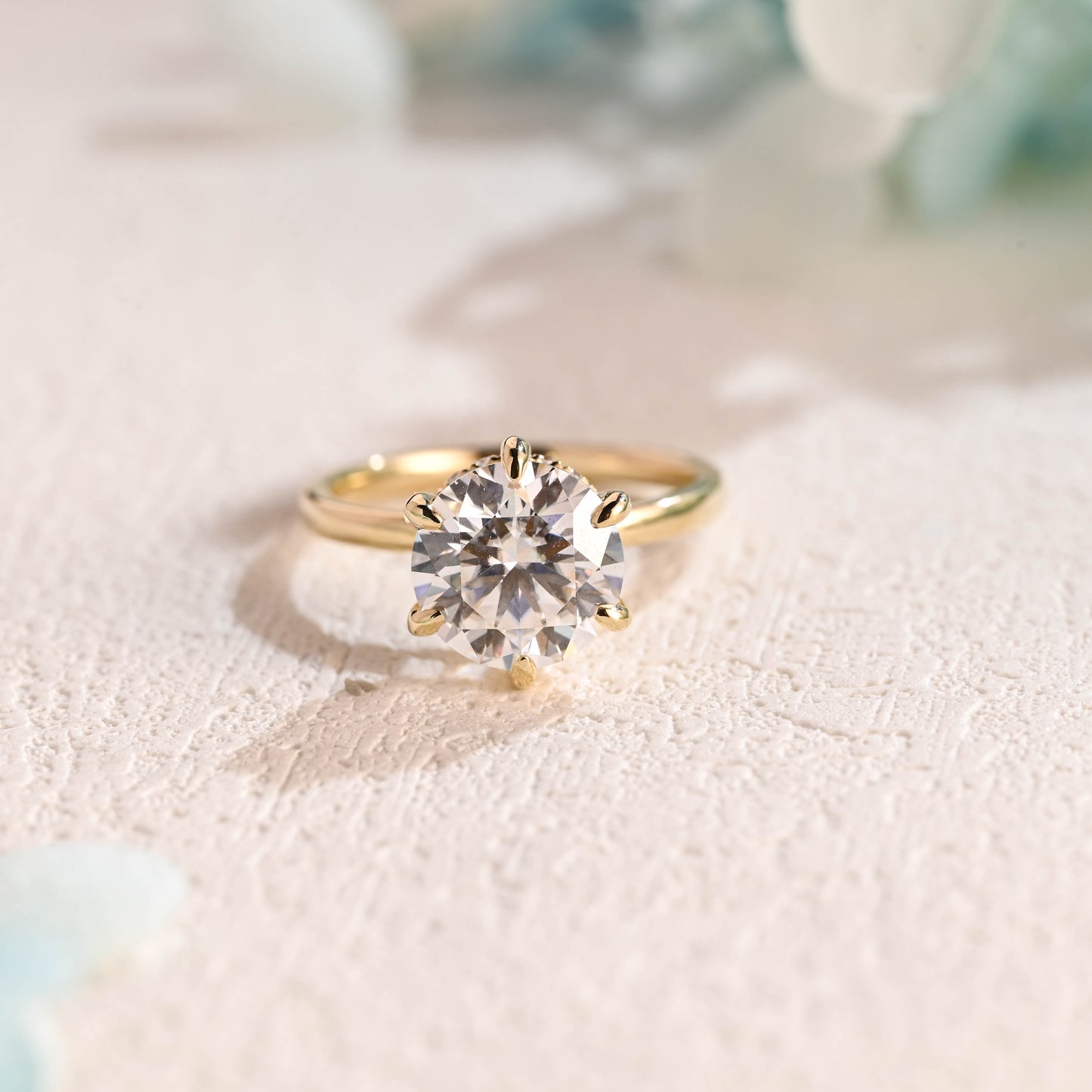 hidden-halo-bridge-pave-round-cut-moissanite-engagement-ring-wedding-ring