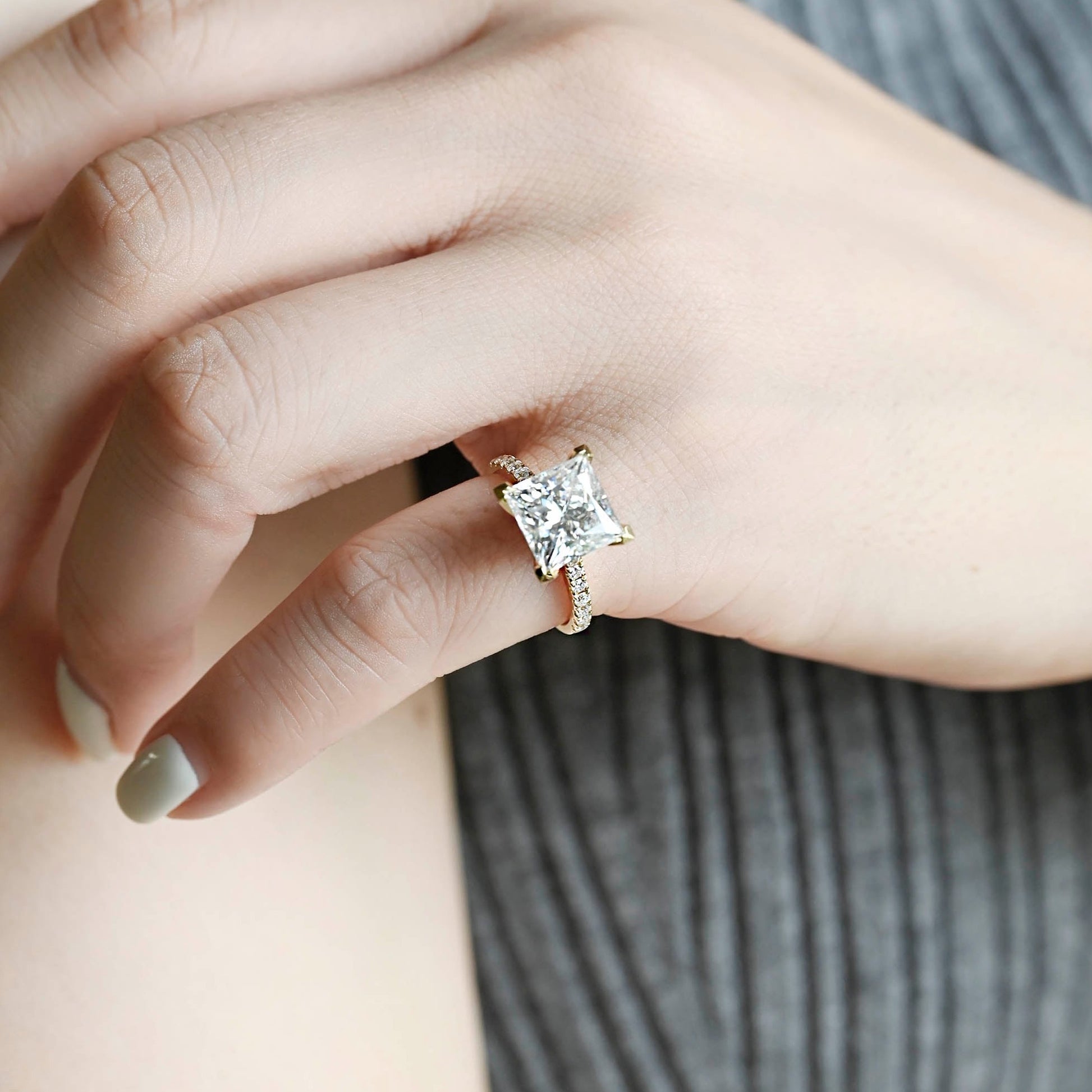 princess-cut-moissanite-engagement-ring-half-eternity-wedding-ring