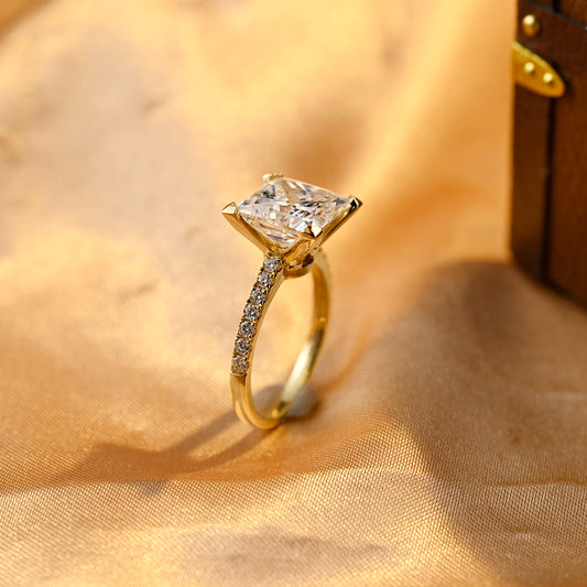 princess-cut-moissanite-engagement-ring-half-eternity-wedding-ring