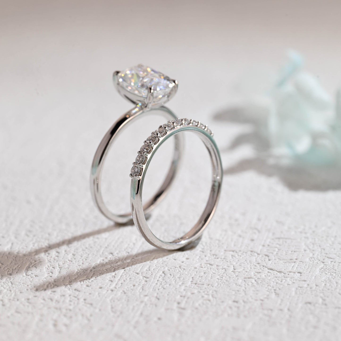 Cushion-Cut-Moissanite-Engagement-Ring-Set-Wedding-Ring-Set-Bridal-Set-Gift