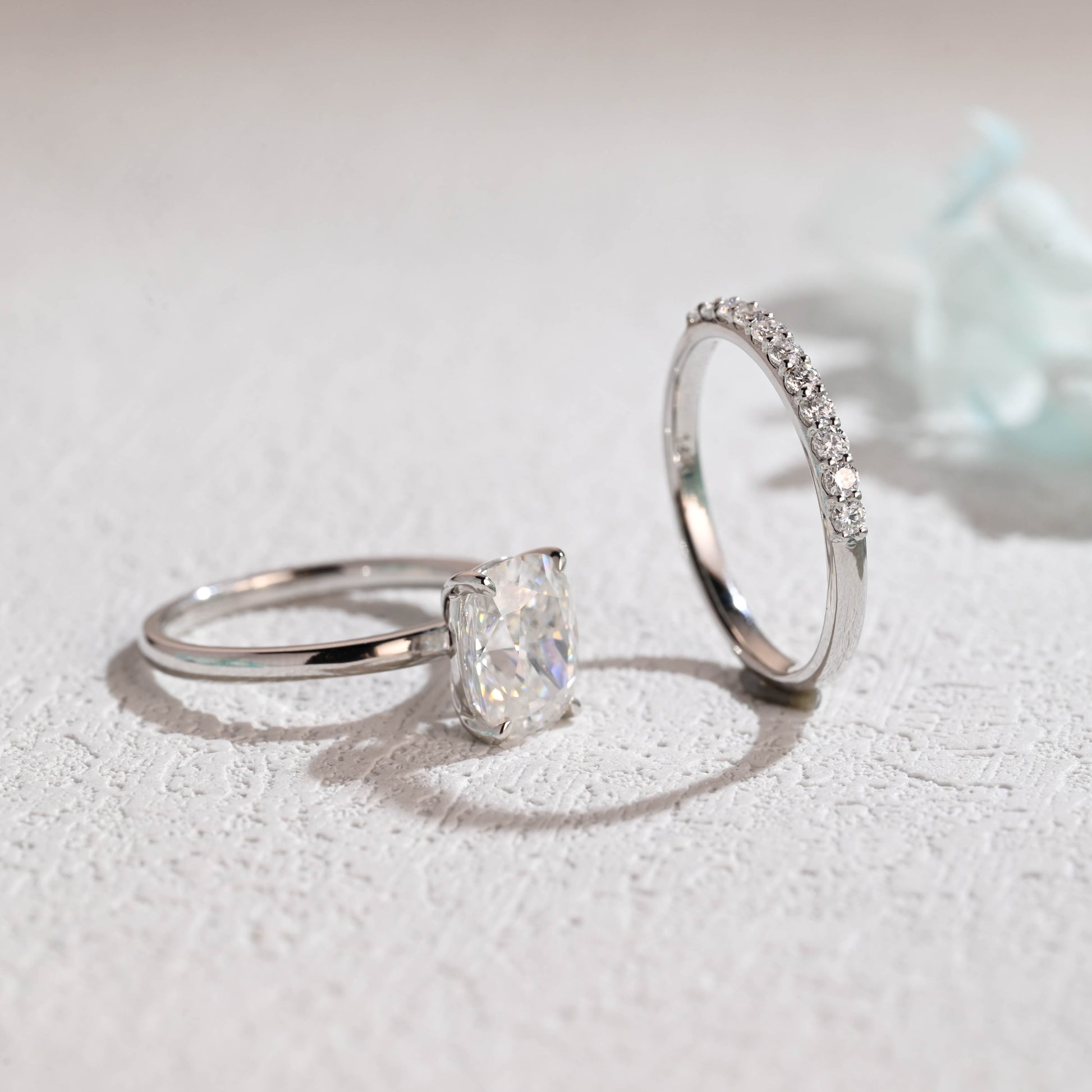 Cushion-Cut-Moissanite-Engagement-Ring-Set-Wedding-Ring-Set-Bridal-Set-Gift