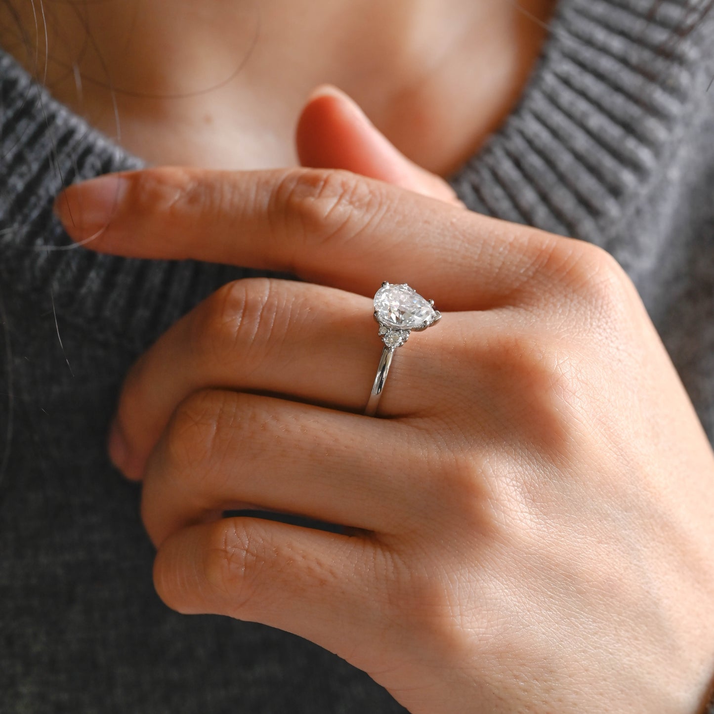 pear-moissanite-ring-engagement-ring