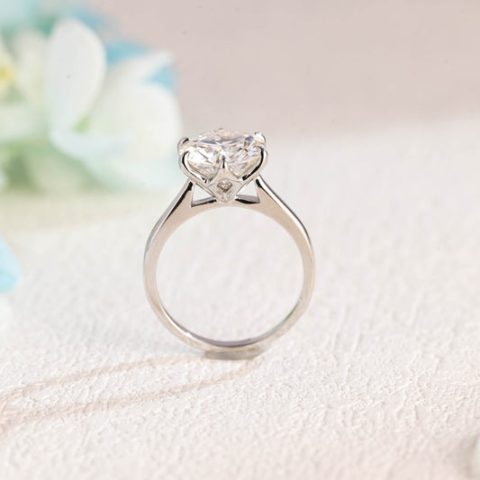tulip-lotus-setting-round-cut-moissanite-engagement-ring-wedding-ring