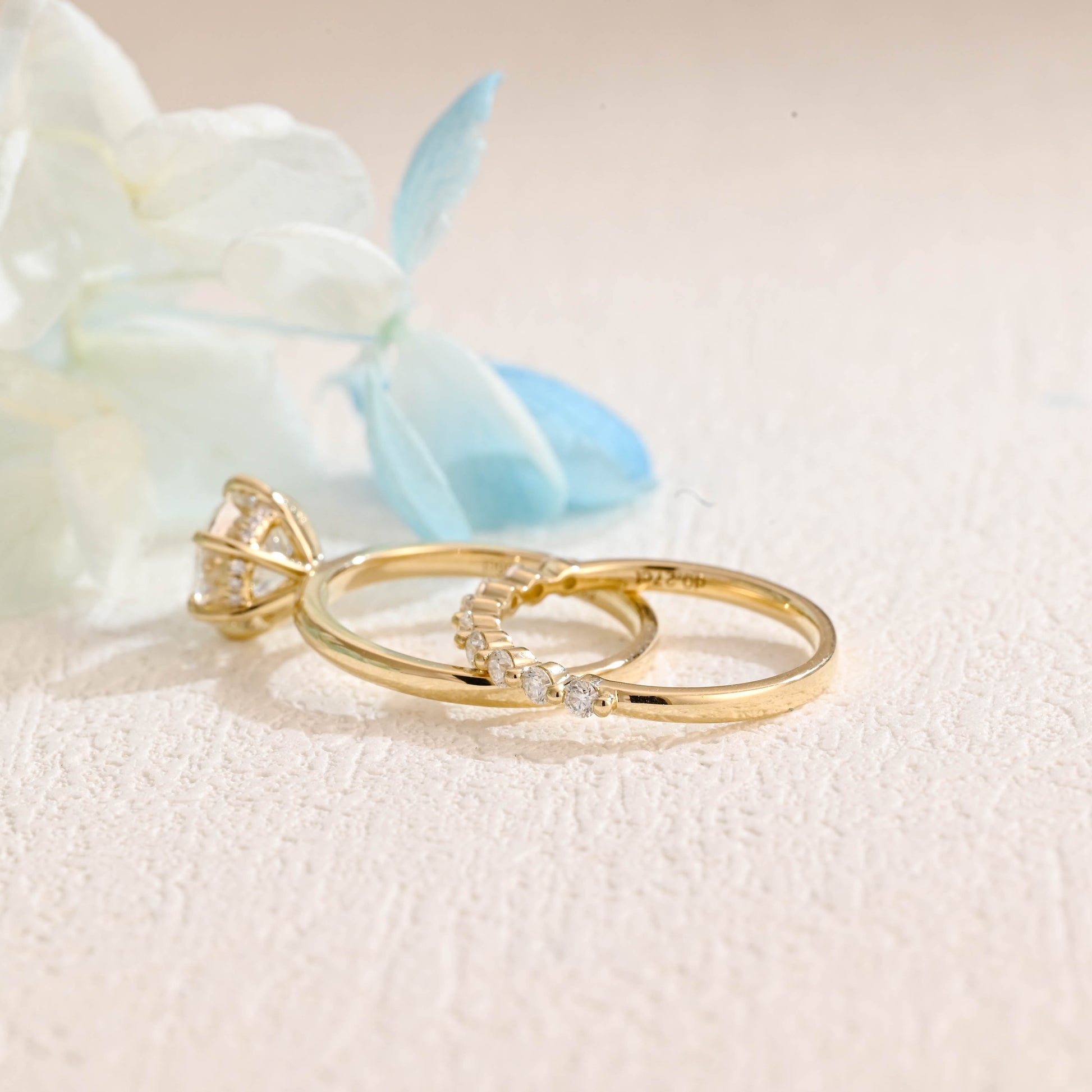 solid-gold-round-cut-bridal-set-round-moissanite-wedding-ring-set-half-eternity-wedding-band