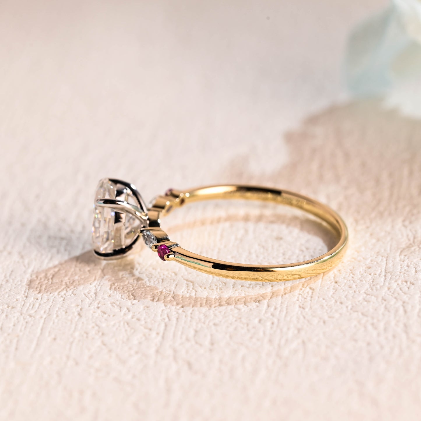 Oval-cut-moissanite-engagement-ring-solid-gold-ring-promise-ring-gift