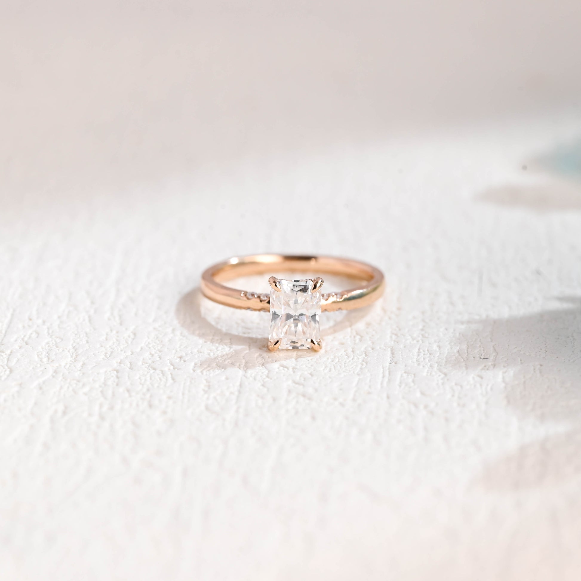 Radiant-cut-moissanite-engagement-ring-solid-gold-ring-promise-ring-gift