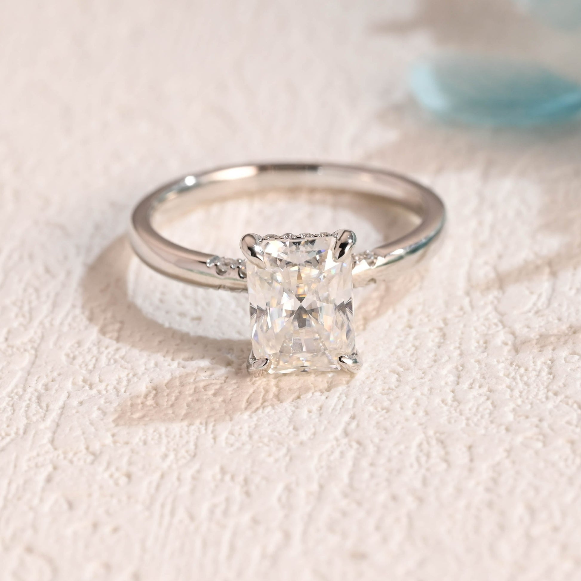 Radiant-cut-moissanite-engagement-ring-solid-gold-ring-promise-ring-gift