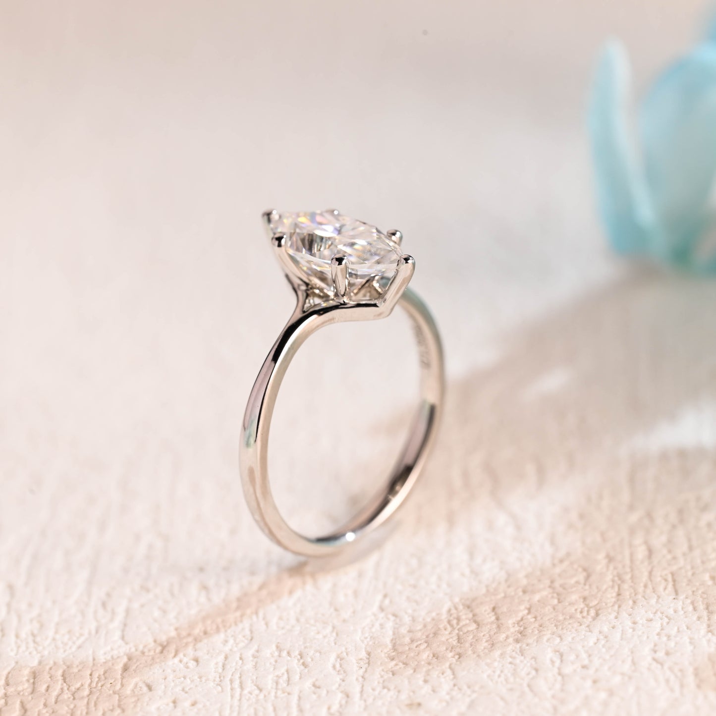 Marquise-cut-moissanite-engagement-ring-solid-gold-ring-promise-ring-gift