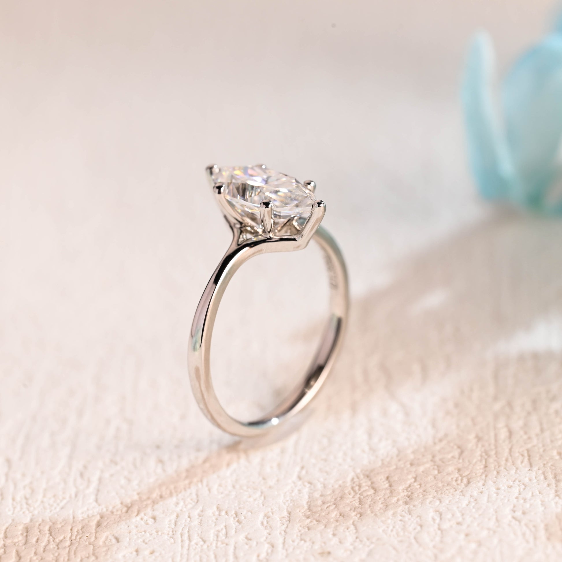 Marquise-cut-moissanite-engagement-ring-solid-gold-ring-promise-ring-gift