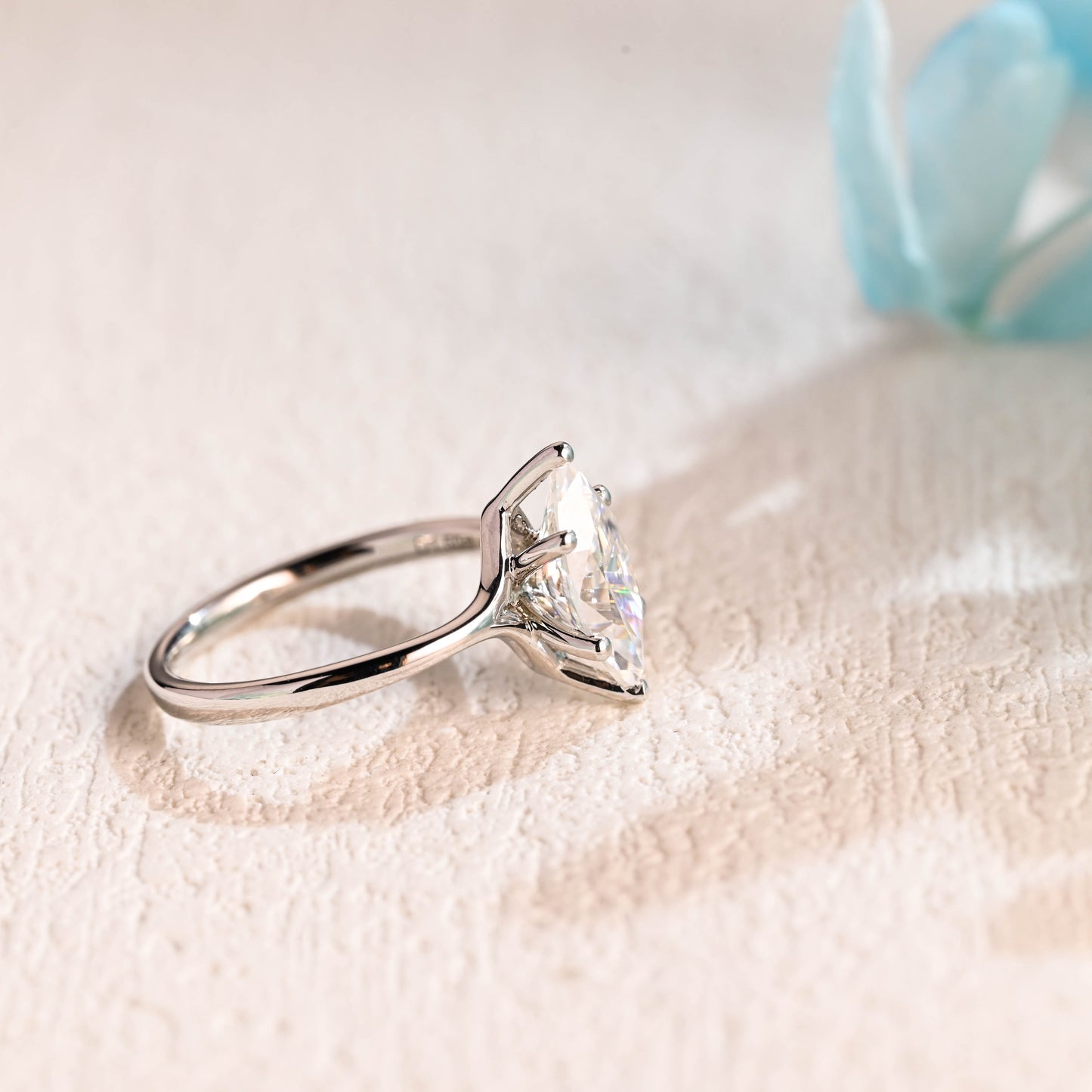 Marquise-cut-moissanite-engagement-ring-solid-gold-ring-promise-ring-gift