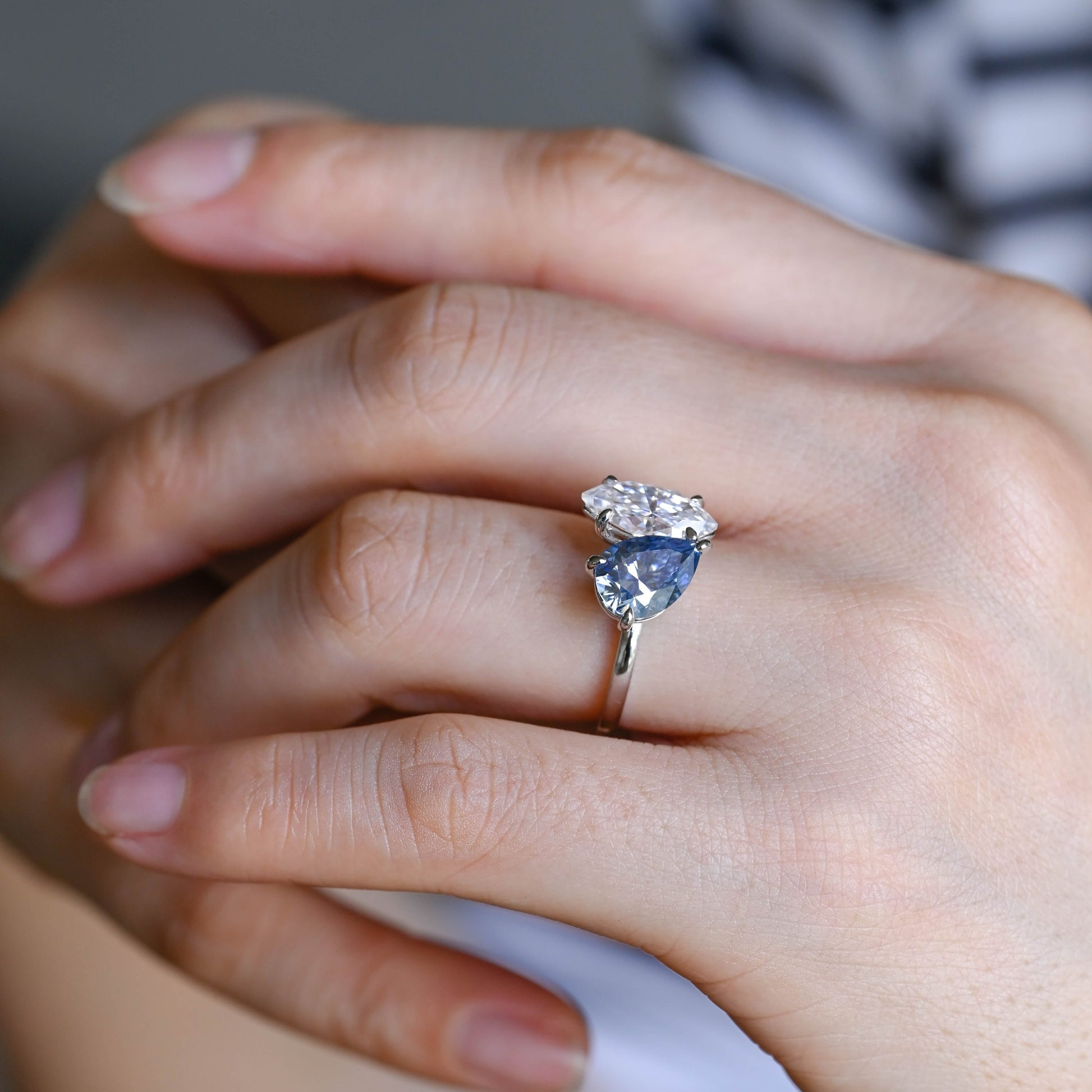 grey-blue-moissanite-toi-et-moi-ring-engagement-ring-wedding-ring