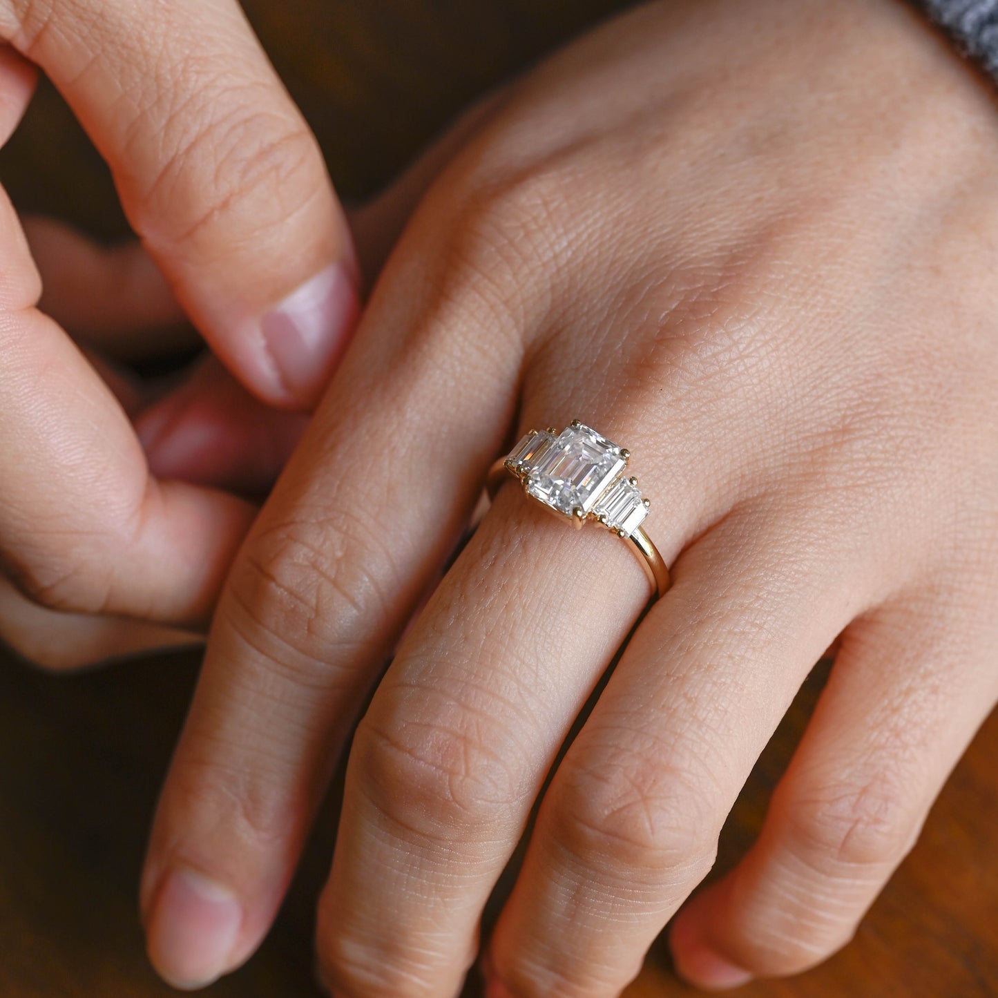 emerald-cut-moissanite-engagement-ring-solid-gold-ring-promise-ring-gift